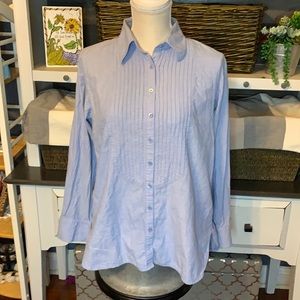 Cabi Long Sleeve Blue Button Down Shirt Medium